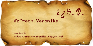 Éreth Veronika névjegykártya